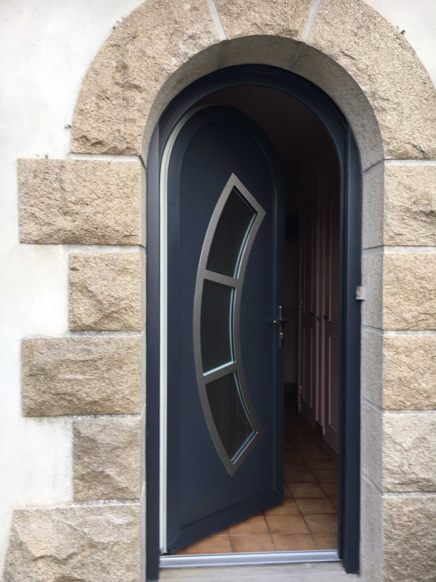 Porte Entree Gris Anthracite / Porte D Entree Alu Pleine Lignes Epurees